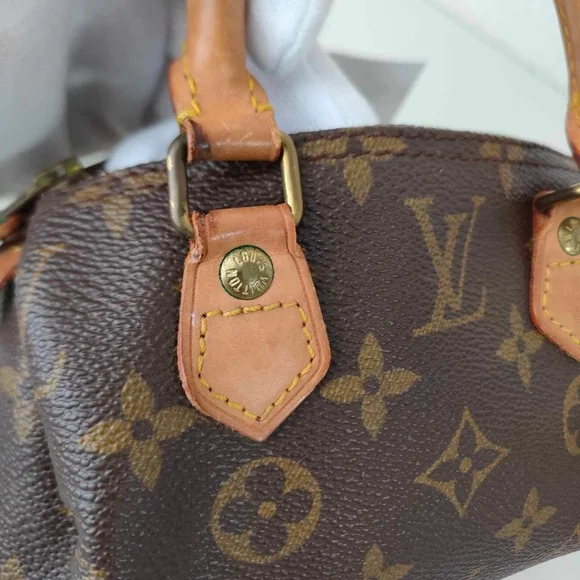 Louis Vuitton Monogram Mini Speedy Hand Bag Purse Old - Picture 4 of 16